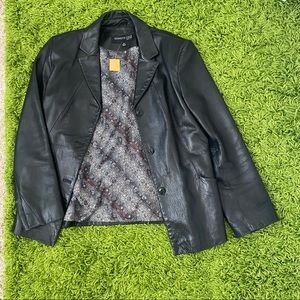 Kenneth Cole Leather Jacket size-M